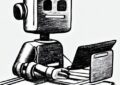 robot taking a test